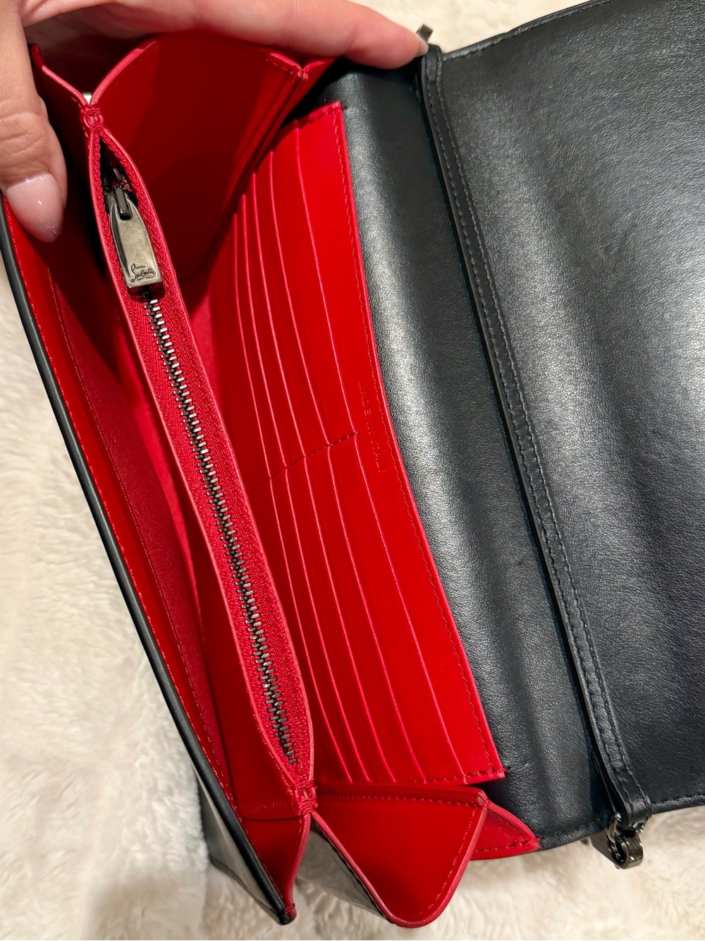 🖤 Christian Louboutin Paloma Spiked Leather Clutch Bag - Picture 9 of 15